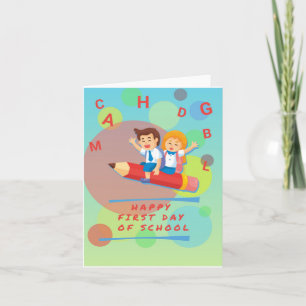 Carte Joyeux premier jour d'école