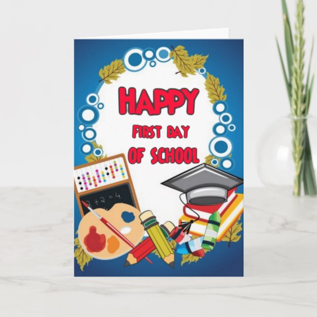 Carte Joyeux premier jour d'école (Devant)