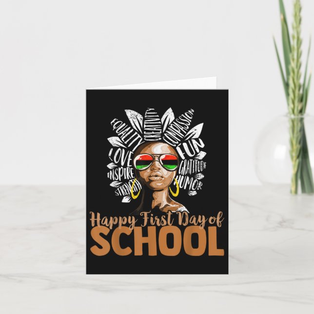 Carte Joyeux Premier Jour D'Enseignant À L'École (Devant)