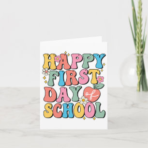 Carte Joyeux Premier Jour D'Enseignants Scolaires Enfant