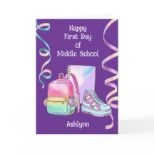 Joyeux premier jour du collège pour fille