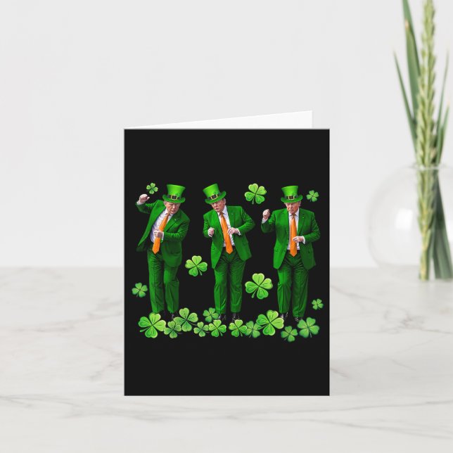 Carte Joyeux président Jour de la Saint Patrick Trump Da (Devant)