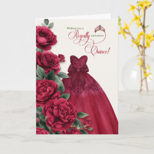 Carte Joyeux Quinceanera 15e Anniversaire Vin de Bourgog