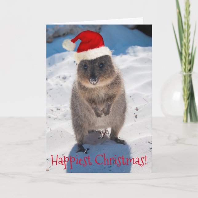 Carte Joyeux Quokka Noël et Nouvel An (Devant)