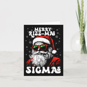 Carte Joyeux Rizz Mas Sigmas Drôle Gen Alpha X-mas Père