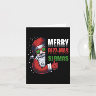 Carte Joyeux Rizz Mas Sigmas Funny Gen- Alpha X mas Père