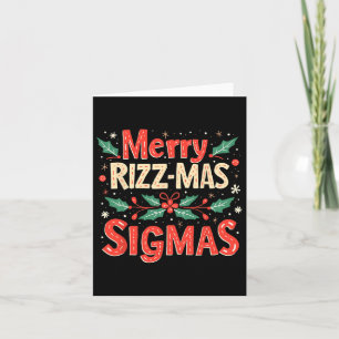 Carte Joyeux Rizz Mas Sigmas Funny Gen Alpha Xmas Père N