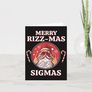 Carte Joyeux Rizz Mas Sigmas- Gen Alpha Collège Noël