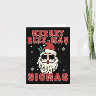 Carte Joyeux Rizz Mas Sigmas Gen Alpha Collège Noël