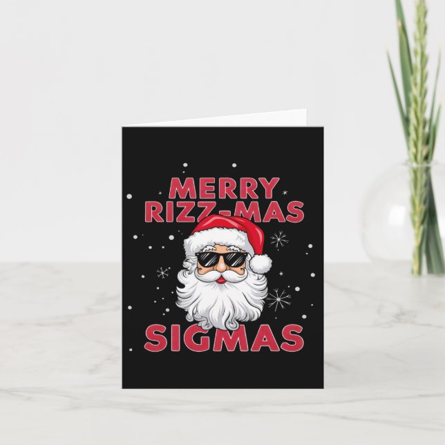Carte Joyeux Rizz Mas Sigmas Père Noël Noël (Devant)