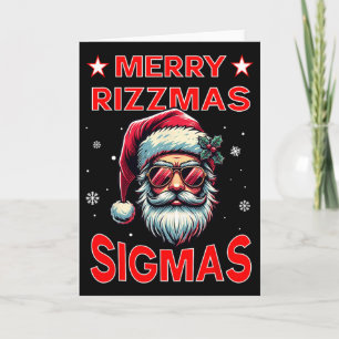 Carte Joyeux Rizz Noël Sigmas Drôle Alpha Collège