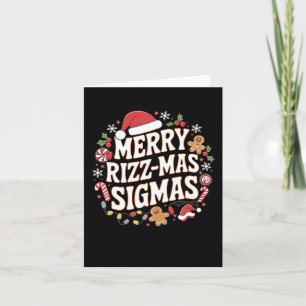 Carte Joyeux Rizz Noël Sigmas Mème Drôle Gén Alpha Père
