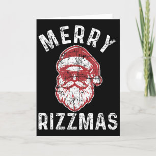 Carte Joyeux Rizzmas Drôle de Père Noël Rizz La Saison R