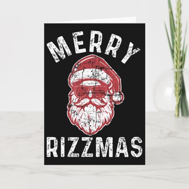 Carte Joyeux Rizzmas Drôle de Père Noël Rizz la Saison R (Devant)