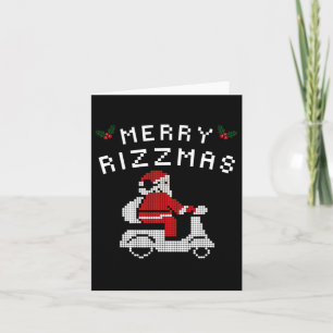 Carte Joyeux Rizzmas Enfants Ados École Funny Noël Sa
