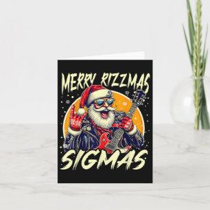 Carte Joyeux Rizzmas Noël Cool Père Noël Sungles Xm