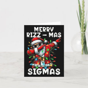 Carte Joyeux Rizzmas Sigmas Drôle de Père Noël qui Dabbi