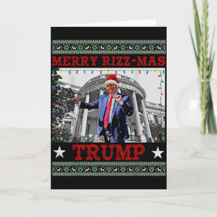 Carte Joyeux Rizzmas Trump Drôle Humoristique Danse Trum