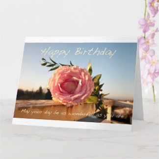 Carte Joyeux Rose d'anniversaire