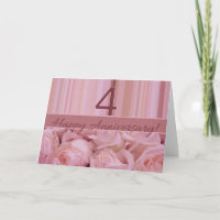 Joyeux roses du 4e anniversaire