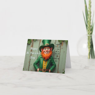 Carte Joyeux Saint Patrick's Day Leprechaun
