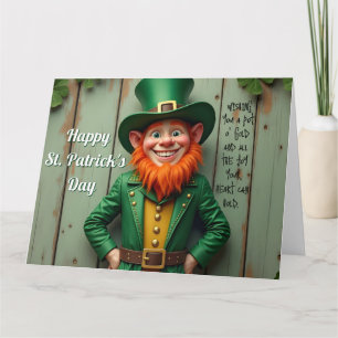 Carte Joyeux Saint Patrick's Day Leprechaun