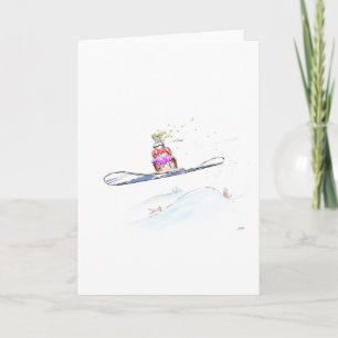 Carte Joyeux Snowboard Anniversaire