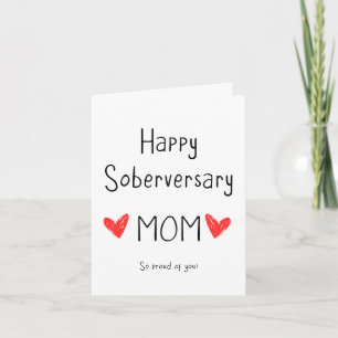 Carte Joyeux Soberversaire Maman, Anniversaire Sober