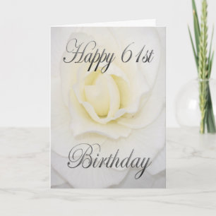 Carte Joyeux soixante-et-unième anniversaire de fleur