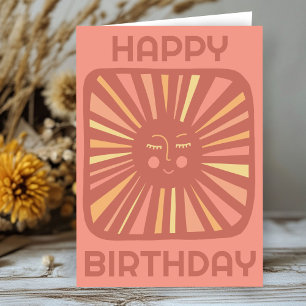 Carte Joyeux soleil brillant HEUREUX anniversaire Custom