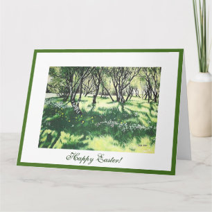 Carte Joyeux soleil de Pâques art fine par Pola.B.Alex C