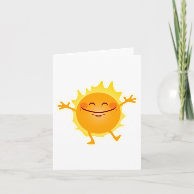 Carte Joyeux soleil, soleil, solstice d'été (Devant)