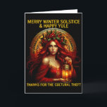 Carte Joyeux Solstice d'Hiver Vintage Nous Sorcière Vous<br><div class="desc">Joyeux Solstice d'Hiver Vintage Nous Sorcière Vous Yule Noël</div>