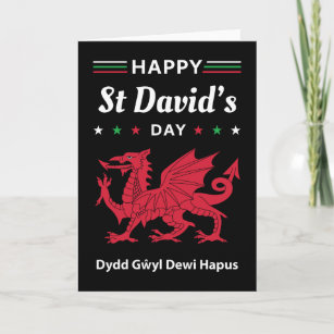 Carte Joyeux St David's Day Dydd Gala Gallois Dewi Hapus