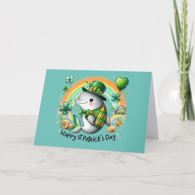 Carte Joyeux St. Patrick's Day Dauphin (Devant)