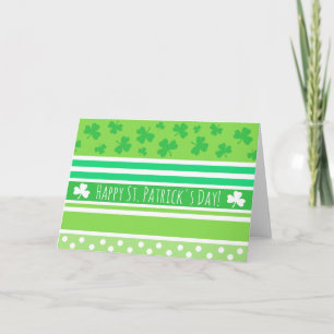 Carte Joyeux St Patrick's Day Green Stripes