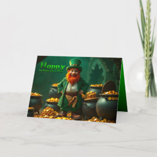Carte Joyeux St Patrick's Day Leprechaun HGC01