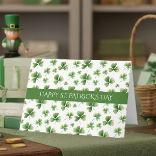 Carte Joyeux St. Patrick's Day   Motif Trèfle à Tr