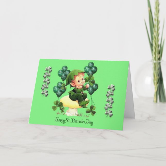 Carte Joyeux St. Patrick's Day Pot of Gold et Rainbow (Devant)