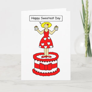 Carte Joyeux Sweetest Day, La Dame du Dessin Animé.