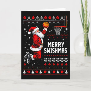 Carte Joyeux Swishmas Croquis Papa Noél Noël Sweat Ugly