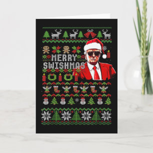 Carte Joyeux Swishmas Noël laid Trump Noël
