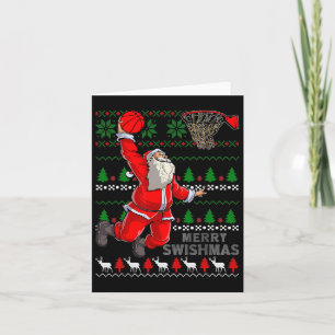 Carte Joyeux Swishmas Santa Bysketbyll Byll Noël sale
