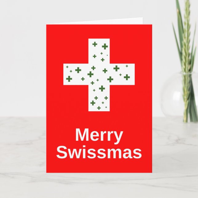 Carte Joyeux Swissmas ! Salutations de Noël suisses (Devant)