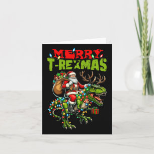 Carte Joyeux T-rexmas Noël Noël Noël T Rex Dinosaur Amou