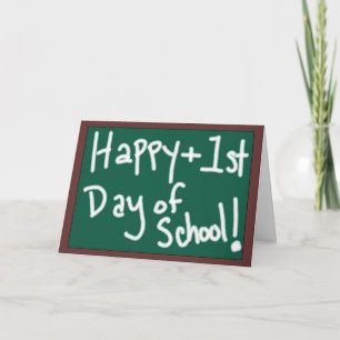 Carte Joyeux tableau de bord du premier jour de l'école