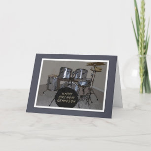 Carte Joyeux tambours pour petits enfants d'anniversaire