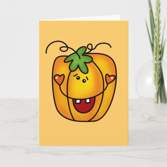 Carte Joyeux tee-shirts et cadeaux Jack-o'-lantern (Devant)
