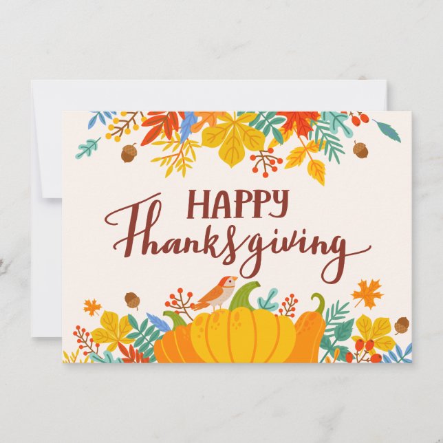 Carte Joyeux Thanksgiving (Devant)