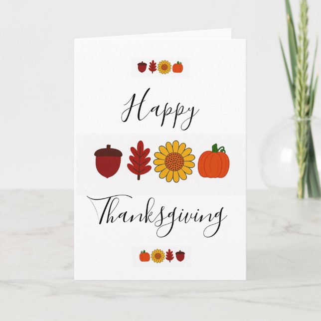 Carte Joyeux Thanksgiving  (Devant)